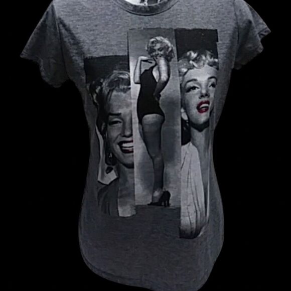 Marilyn Monroe Gray/Black Short Sleeve T Shirt Size 1X - Picture 1 of 3